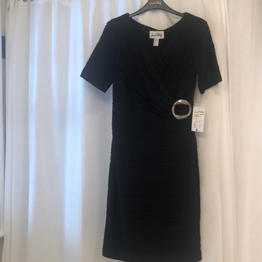 NWT Joseph Ribkoff black ribbed dress